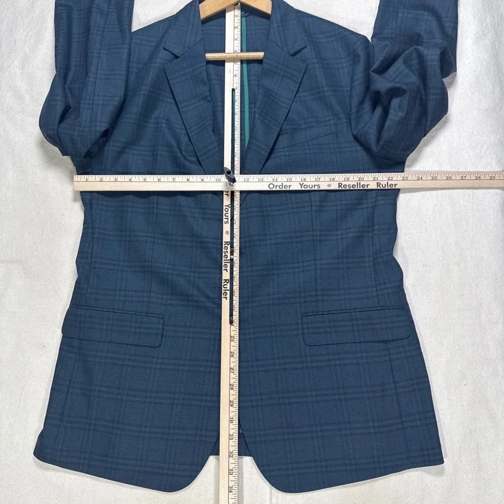Bonobos Blazer Mens 46L Tag Blue Green Slim Fit Wool Blend City Jacket NWOT